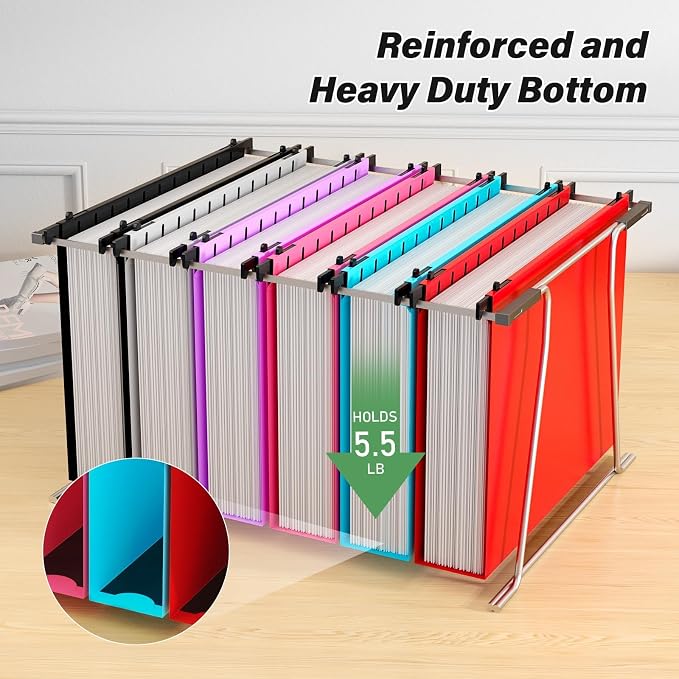 Ansook Hanging File Folder Letter Size Extra Capacity, Heavy Duty 2" Expansion - Image 6
