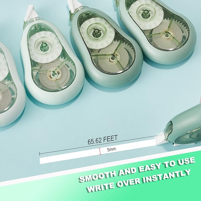 White Correction Tape, 5 Pack, 65.62 Feet Correction Tape - Image 2