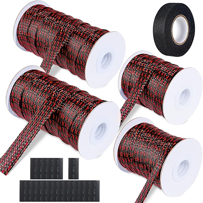 132 ft Expandable Braided Cable Sleeve Wire Loom PET Wire Sleeving，Wrap by GYHCHJDZ