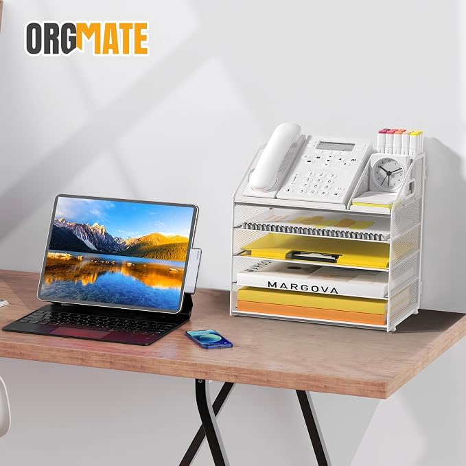 Letter Tray Paper, 5 Tier Desk Organizer - Image 7
