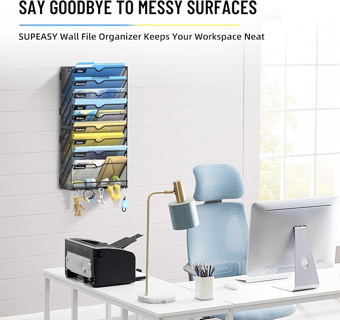 SUPEASY 10 Tier Wall File Organizer - Image 4