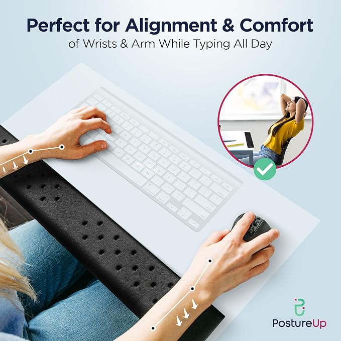 EdgeRest PostureUp L-Shaped Desk Long Wrist Rest Elbow, Forearm & Wrist Comfort - Image 8