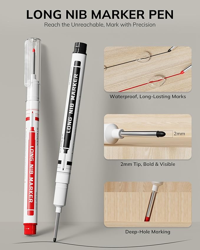 Carpenter Pencils with Sharpener, 2.8mm Mechanical Pencil Set with 26 Refills - Image 4