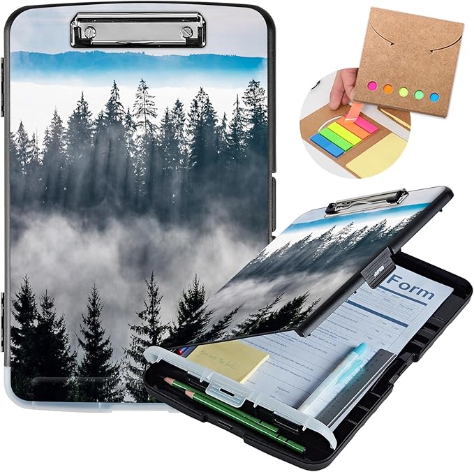 Clipboard with Storage, Heavy Duty Plastic Storage Clipboard with Low Profile by Unknown