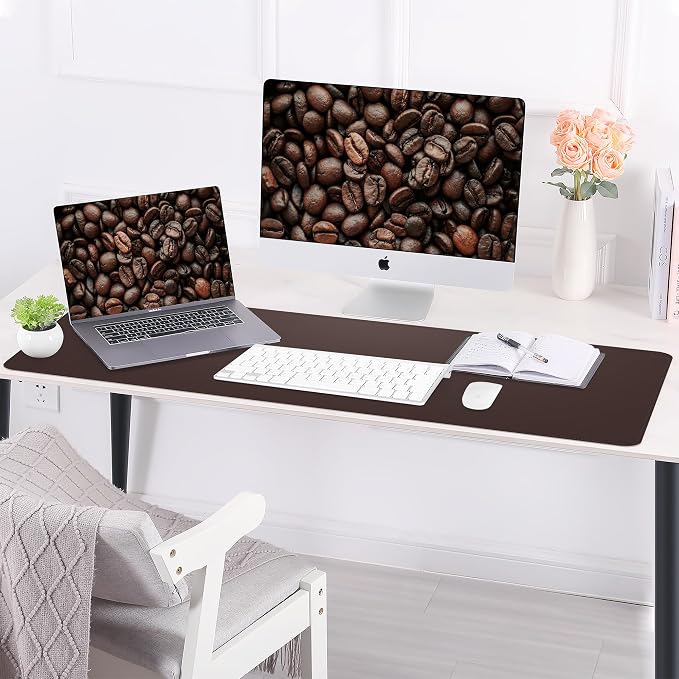 AFIING Cork Desk Mat 31.5" x 17", Desk pad Protector | Dual-Sided Cork & PU - Image 5