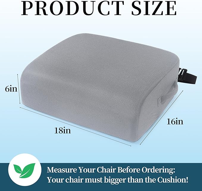 MABOZOO Extra Thick Chair Cushions, Office Chair Booster Seat Cushion to Raise - Image 3