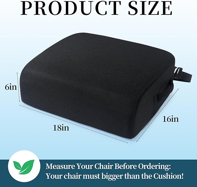 MABOZOO Extra Thick Chair Cushions, Office Chair Booster Seat Cushion to Raise - Image 4
