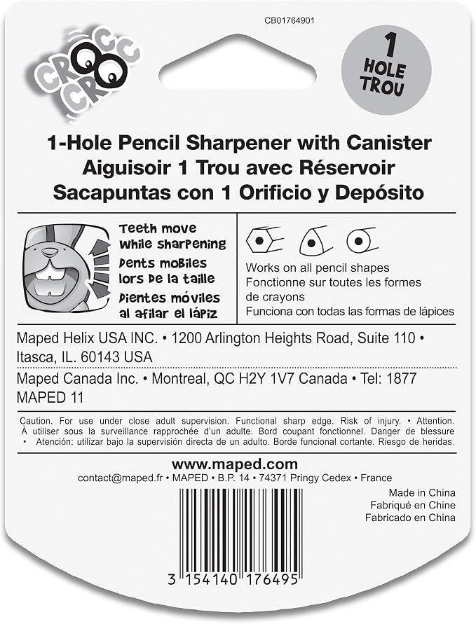 Maped Croc Innovation 1 Hole Pencil Sharpener - Image 2