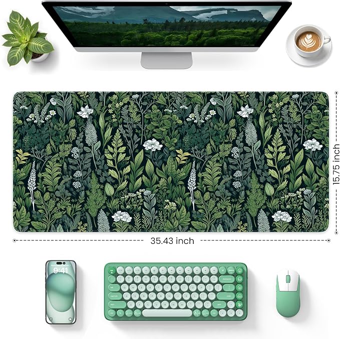 iCasso Desk Mat, Big Desk Pad, XXL Extended Gaming Mouse Pad, Large Mouse Pad - Image 2