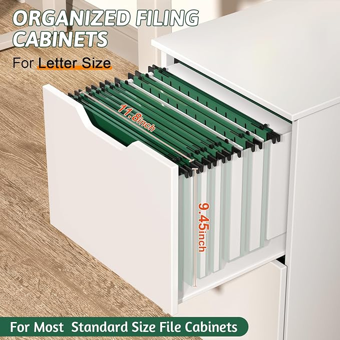 Plastic Hanging File Folder Letter Size, 12 Pack Reinforced Heavy Duty Hanging - Image 3