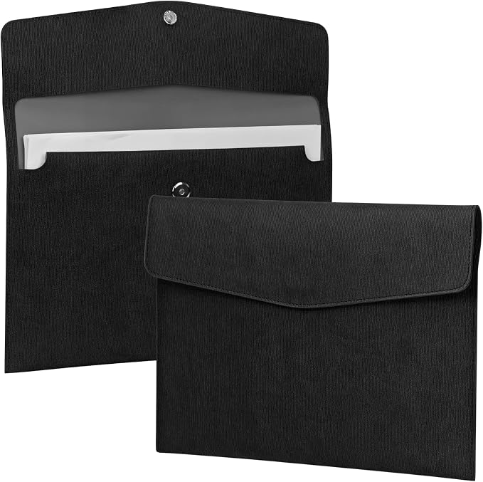 FYY File Folder, PU Leather A4 Document Holder File Organizer Filing Envelope by FYY