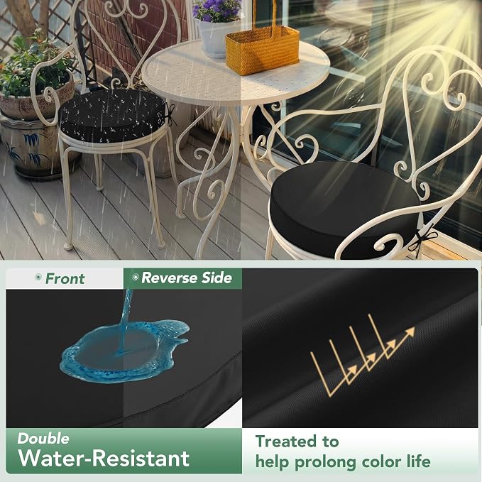 Summsun Outdoor Bistro Chair Cushions Set of 2 - Image 3