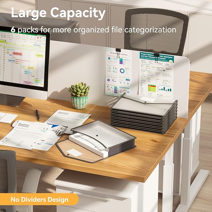 ABC life 6-Pack Plastic Expanding File Folders, Folders - Image 3