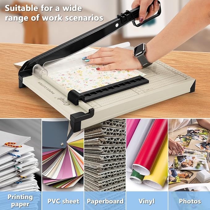 Ecraft 12" Guillotine Paper Cutter：Paper Trimmer Accurate Cutting - Image 5