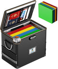 File Organizer with Lock, Fireproof Document Box, Hard Safe Box Includes 10 by ZOOPIP