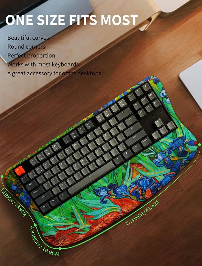 Ergonomic Wave Wrist Rest with Keyboard Stand, Cushioned Palm Rest, Comfortable - Image 6
