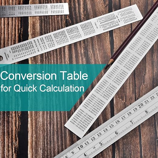 Metal Rulers, Steel Rulers Pack of 4, 14-inch Stainless Steel Ruler - Image 3