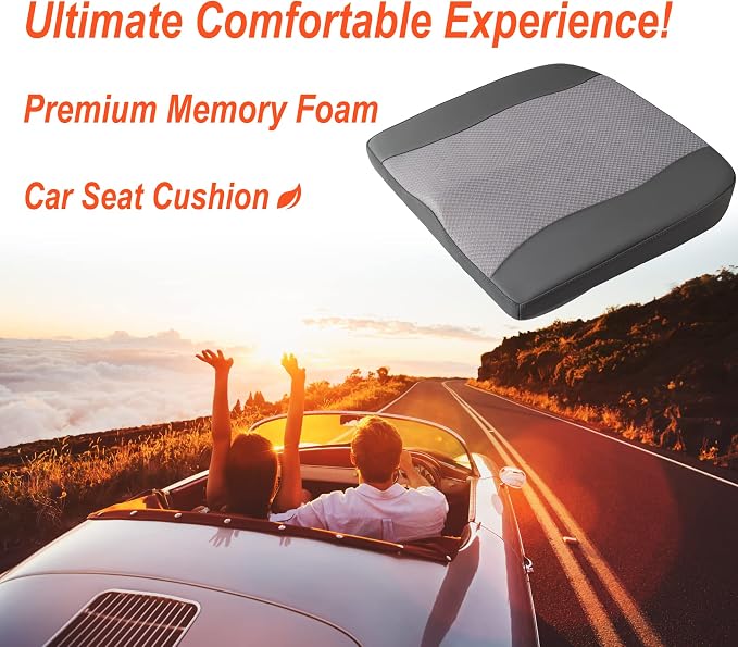 Lofty Aim Car Seat Cushion, Comfort Memory Foam Car Cushions - Image 2