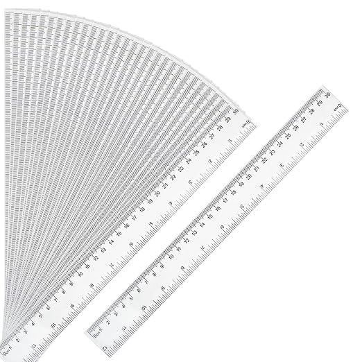 30 Packs Plastic Clear Rulers Bulk by DUIJINYU