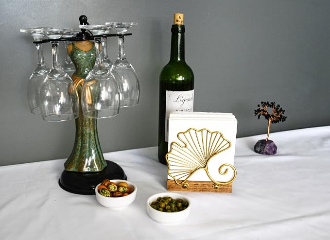 Leaves Vertical Napkin Holder, Contemporary Disposable Paper Hand Tower Storage - Image 5