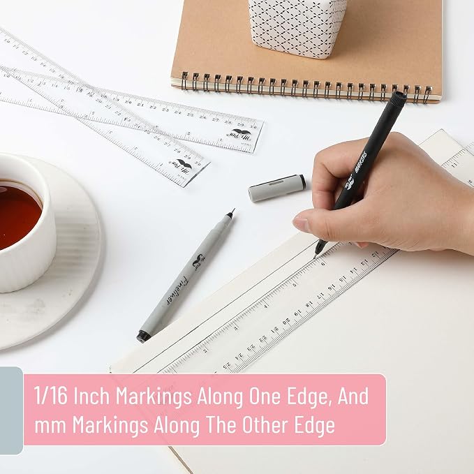 Mr. Pen- Bulk Plastic Rulers, 12 Inch, 50 Pack, Easy-to-Read Markings | - Image 4
