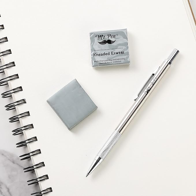 Mr. Pen- Kneaded Erasers, 1.44" x 1.36", 6 Pack, Graphite & Pastel Drawing - Image 6