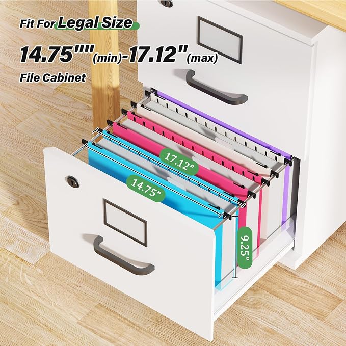 Ansook Legal Size Hanging File Folders Extra Capacity, Heavy Duty 2" Expandable - Image 3