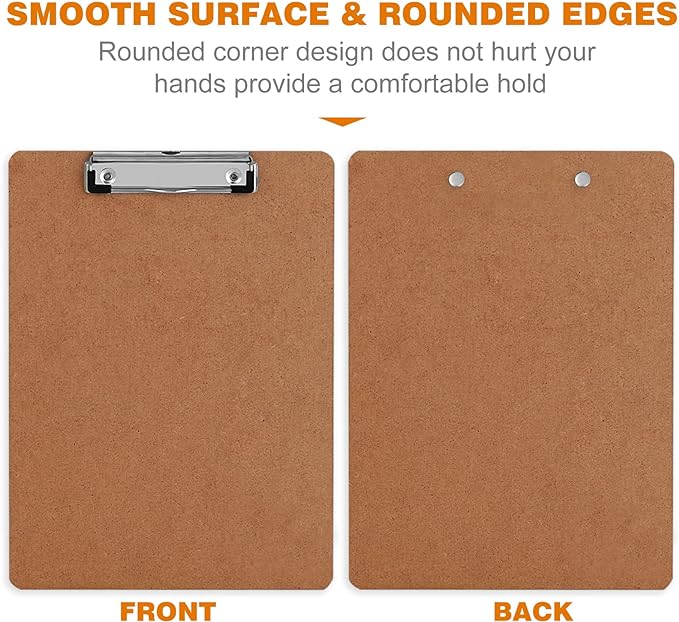 Clipboard, HERKKA 15 Pack Hardboard Office Clipboards Standard A4 Letter Size - Image 4