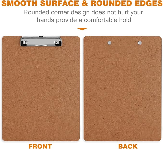 Clipboards, HERKKA 32 Pack Hardboard Office Clipboards Low Profile Clip - Image 4