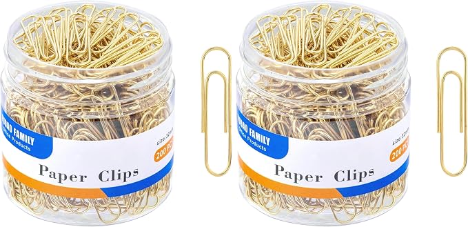 FUDAO FAMILY Medium Paper Clips, Paperclips, 1.3 Inch Paper Clip by FUDAOFAMILY