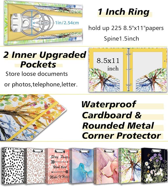 1 Inch 3 Ring Binder Organizer, Three Ring Binder - Image 4