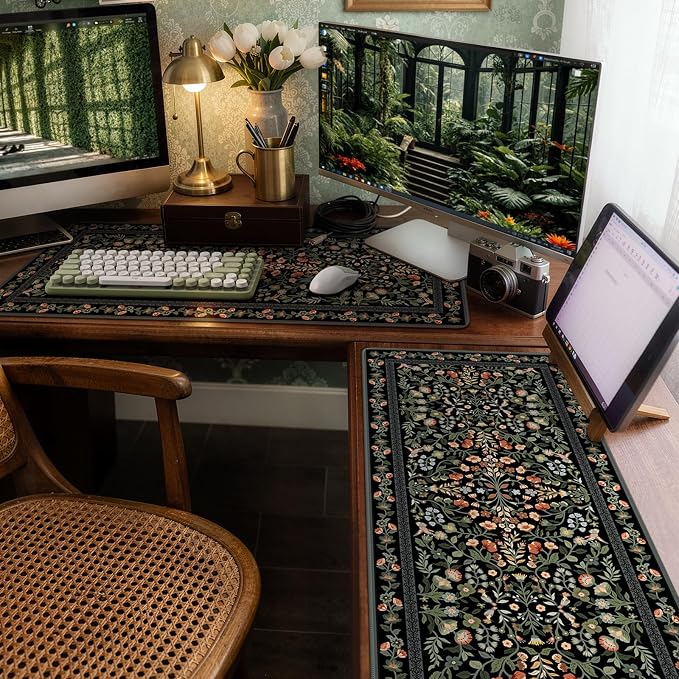 iCasso Desk Mat for Keyboard and Mouse, Large Mouse Pad, Desk Pad Mat, - Image 8