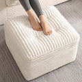 23.6in Pouf Ottoman, Corduroy Ottoman Foot Rest by Unknown