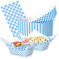 Geosar 100 Pcs Gingham Party Supplies Disposable Paper Food Trays Bulk by Geosar