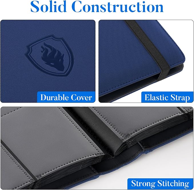 Premium 9 Pocket Card Binder for 540 Cards, Fabmaker PU Cover Trading Card - Image 2