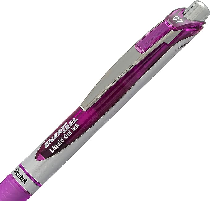 Pentel EnerGel Deluxe RTX Retractable Liquid Gel Pen, Metal Tip, Violet Ink - Image 3