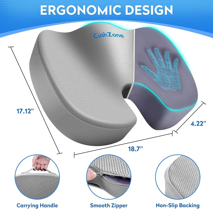 XXL Seat Cushion Office Car Seat Cushion, Memory Foam Cushion - Image 4
