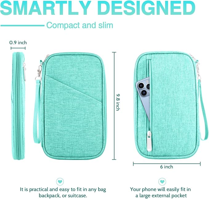 Passport Holder Family, Women Rfid Blocking Passport Wallet, Travel Essentials - Image 2