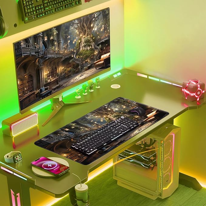 Dark Academia Bookish Desk Mat Adventure Dreams Extended Mousepad Large Gaming - Image 4