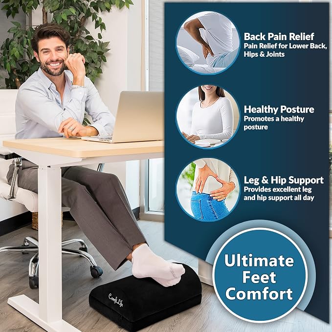 ComfiLife Foot Rest for Under Desk at Work – Adjustable Desk FootRest for - Image 3