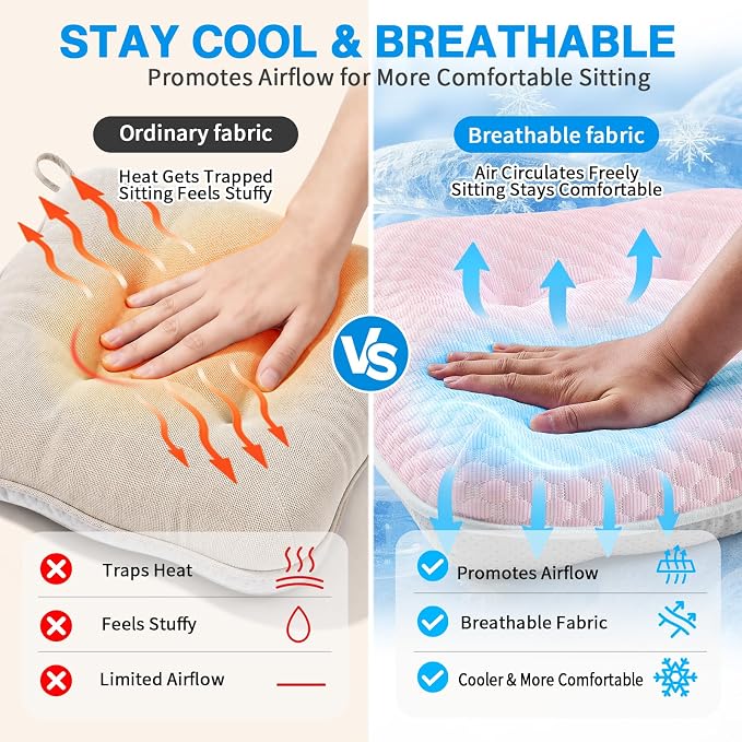 BETU Cooling Chair Cushions Set of 6, 3.5” Thick Seat Cushions, Breathable - Image 3