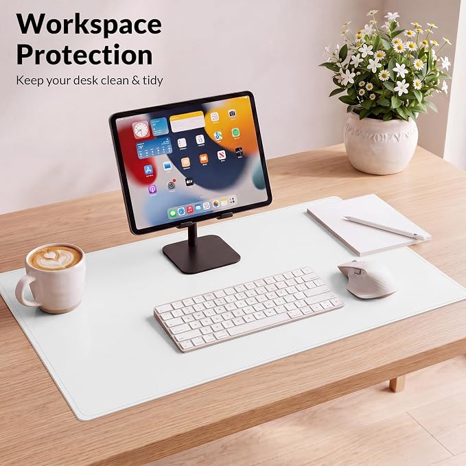 AFIING Cork Desk Mat, 31.5" x 17", Desk pad Protector | Dual-Sided Cork & PU - Image 6