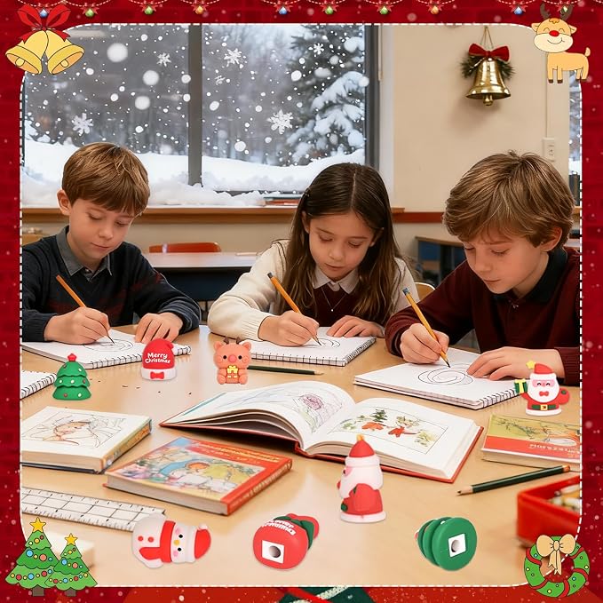 LiYiQ 24 PCS Cute Christmas Pencil Sharpener - Image 7