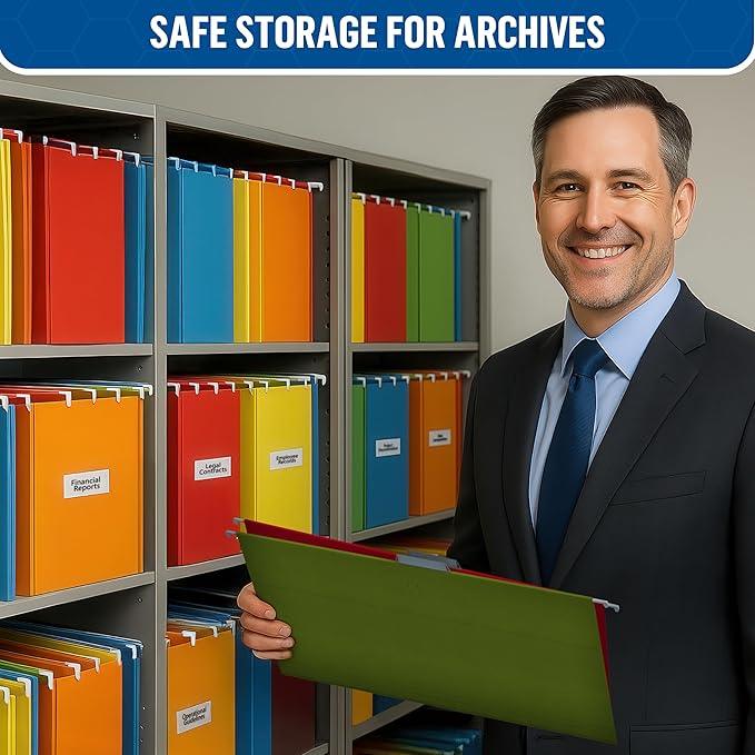 50 Pack Hanging File Folders Legal Size 8.5x14 - Image 6