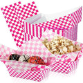 Geosar 100 Pcs Gingham Party Supply Disposable Paper Food Tray Bulk Disposable by Geosar