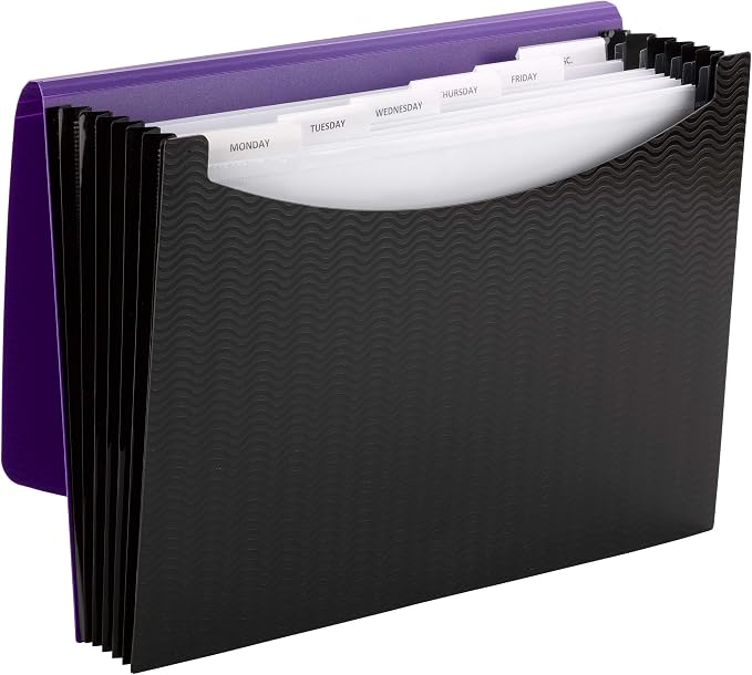 Smead Poly Expanding File, 6 Dividers, Flap and Cord Closure, Letter Size - Image 4