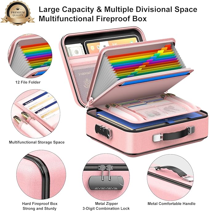 COLCASE Fireproof Document Organizer - Image 4