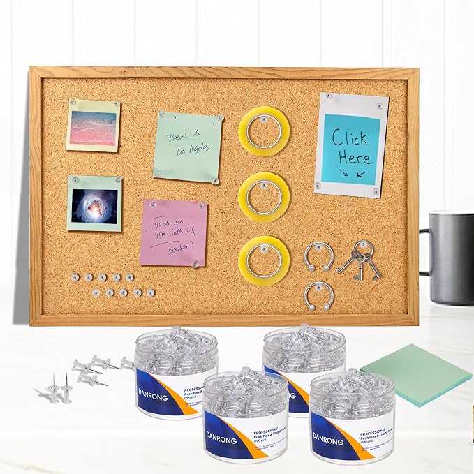800 PCS Clear Push Pins, Standard Thumb Tacks - Image 5