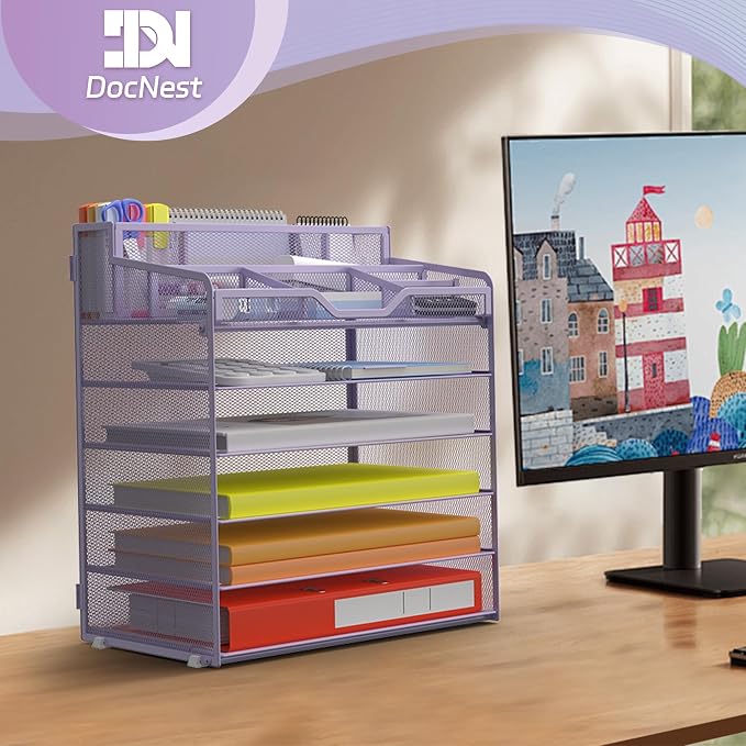 Docnest 6 Tier Mesh Desk Organizer - Image 7