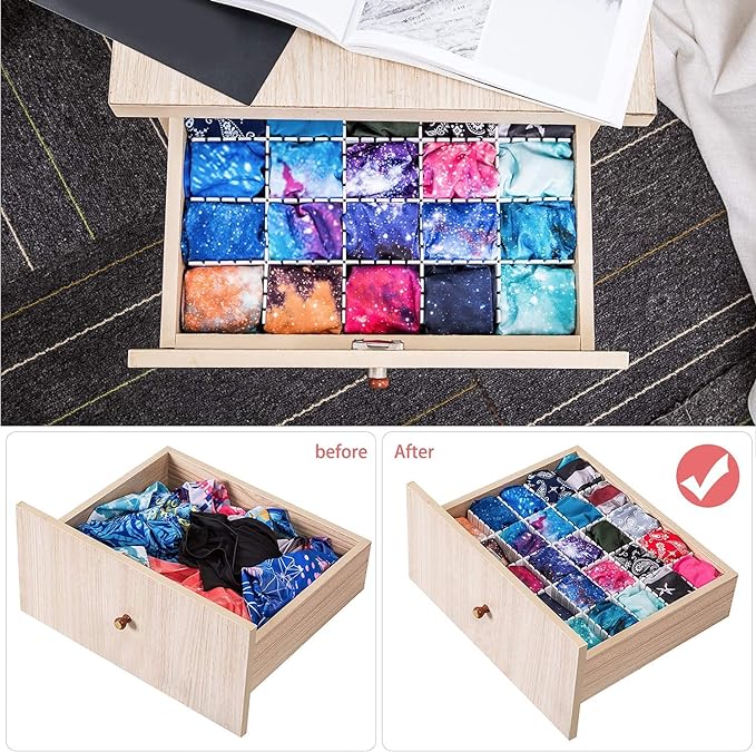 40Pcs Drawer Dividers, Adjustable Drawer Organizer - Image 4